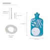 Colon Cleanse Enema Bag Kit Blue Hot Water Bottle 2 Quart
