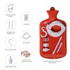 Enema Bag Kit 2 Quart Red Hot Water Bottle Colon Cleansing Kit