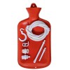 Enema Bag Kit 2 Quart Red Hot Water Bottle Colon Cleansing Kit
