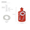 Enema Bag Kit 2 Quart Red Hot Water Bottle Colon Cleansing Kit